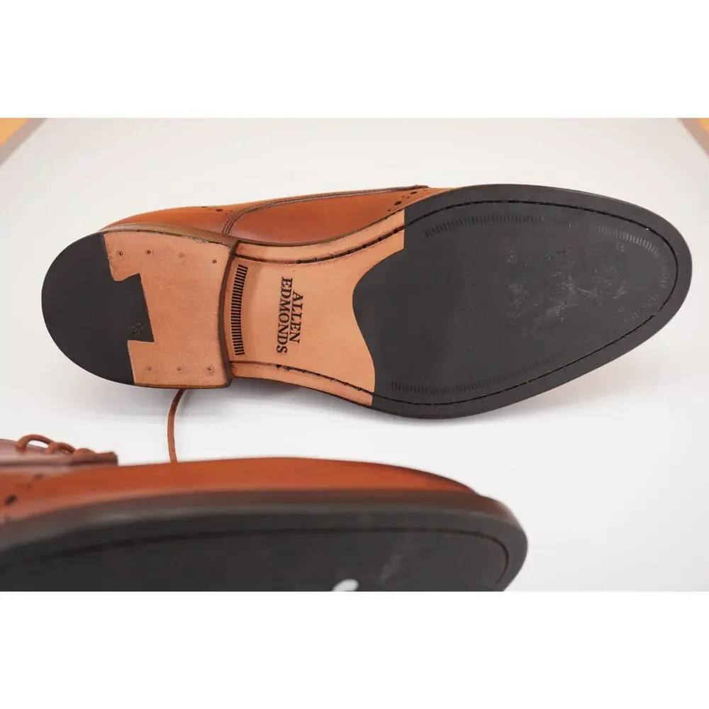 Allen Edmonds Lucca Toe Derby Oxford Men Shoes Size 9 Brown New $395